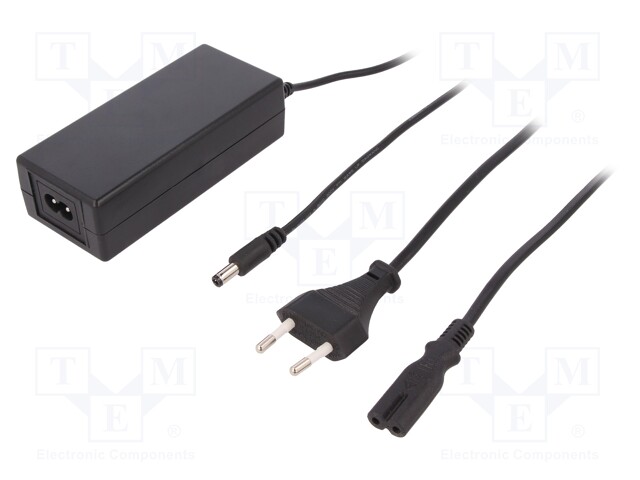 Power supply: switched-mode; 12VDC; 5A; Out: 5,5/2,5; 60W; 0÷40°C