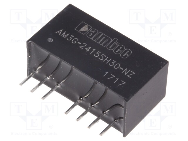 Converter: DC/DC; 3W; Uin: 18÷36V; 15VDC; Iout: 200mA; SIP8; 4.9g