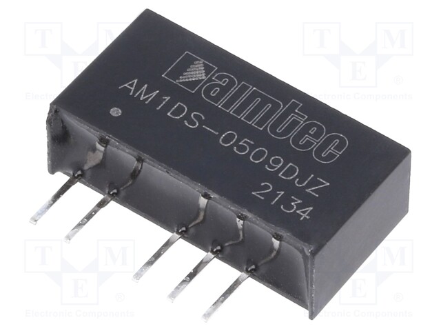 Converter: DC/DC; 1W; Uin: 4.5÷5.5V; Uout: 9VDC; Uout2: -9VDC; SIP7