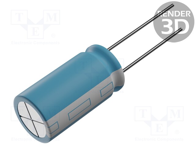 Capacitor: electrolytic; THT; 100uF; 50VDC; Ø8x11.5mm; Pitch: 3.5mm