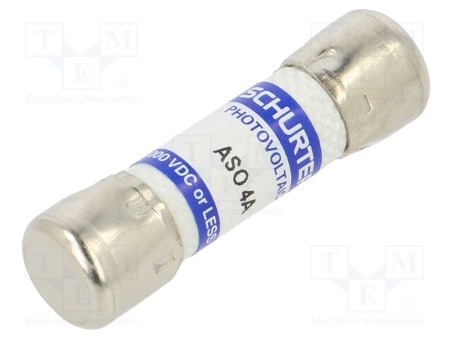 Fuse: fuse; gPV; 4A; 1kVDC; ceramic,cylindrical,industrial; ASO