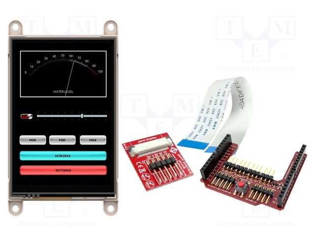 Display: TFT; 3.5"; 320x480; Window dimensions: 73.4x49mm; FFC/FPC