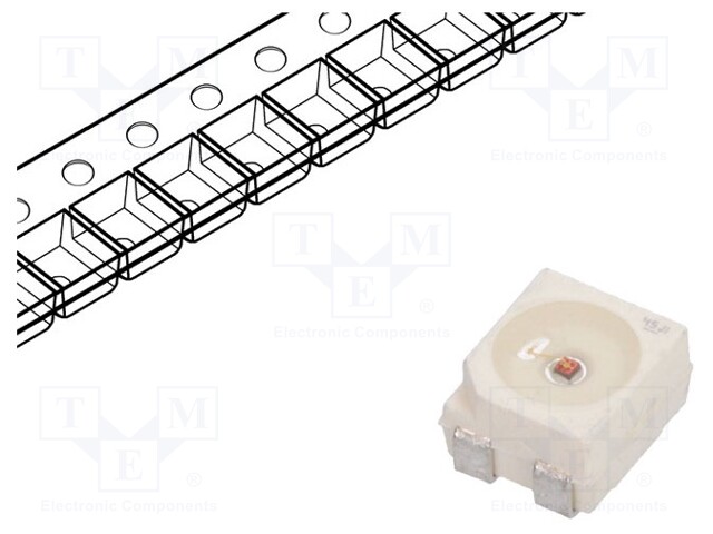 LED; SMD; 3528,PLCC4; yellow; 1910÷3780mlm; 0.56÷1.4cd; 120°; 50mA