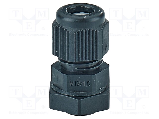 Cable gland; M12; 1.5; IP66,IP67; polyamide; black