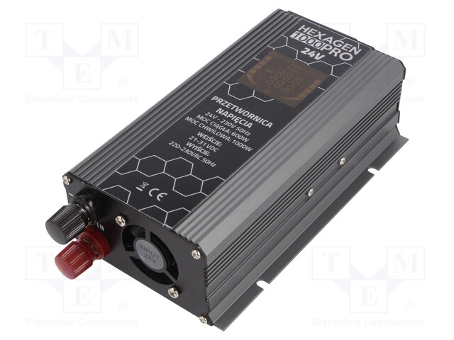 Converter: automotive dc/ac; 500W; Uout: 230VAC; 21÷31VDC; 0÷40°C