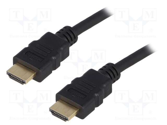 Cable; HDMI 1.4; HDMI plug,both sides; 2m; black