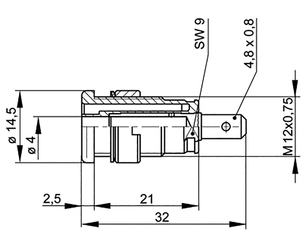 Connector: 4mm banana; socket; 25A; 1kVDC; violet; gold-plated