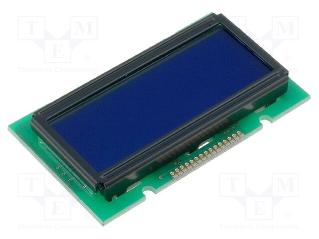 Display: LCD; alphanumeric; STN Negative; 12x2; blue; LED; PIN: 15