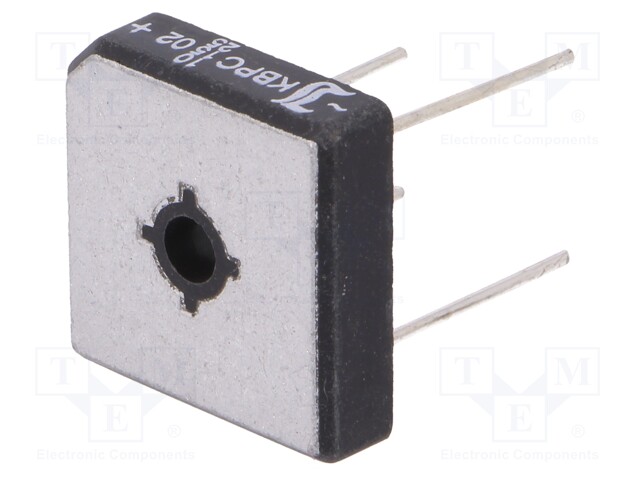 Single-phase bridge rectifier; Urmax: 200V; If: 10/15/25A; THT