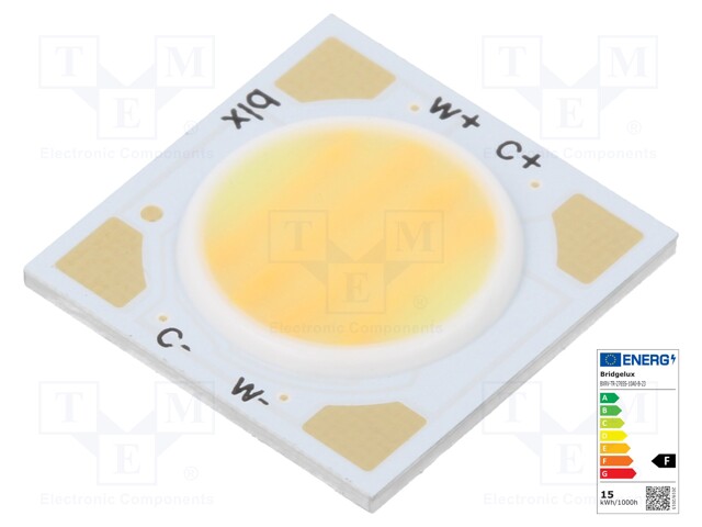 Power LED; COB,bicolour; white warm/cold white; 250mA; P: 8.7W