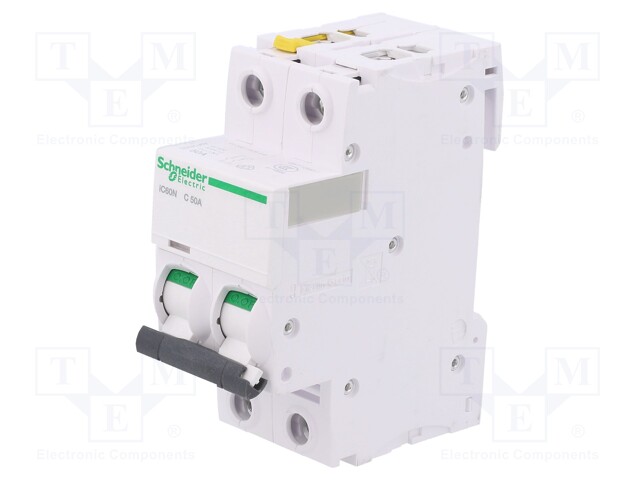 Circuit breaker; 400VAC; Inom: 50A; Poles: 2; DIN; Charact: C; 6kA