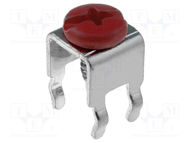 Terminal: screw terminal; THT,screw terminal; red; 7x5mm