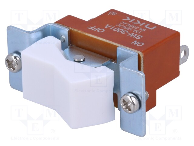 ROCKER; SPST; Pos: 2; ON-OFF; 15A/125VDC; Rcont max: 10mΩ; -10÷70°C