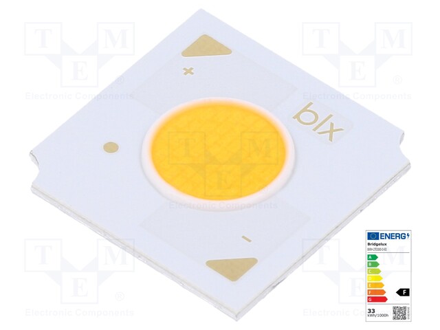 Power LED; COB; white warm; 120°; 700mA; P: 25.6W; 19x19x1.63mm