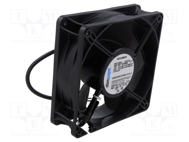 Fan: AC; axial; 120x120x38mm; 172m3/h; ball bearing; 3300rpm