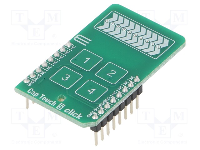 Click board; capacitive keypad; I2C; CY8CMBR3106S-LQXI; 3.3/5VDC