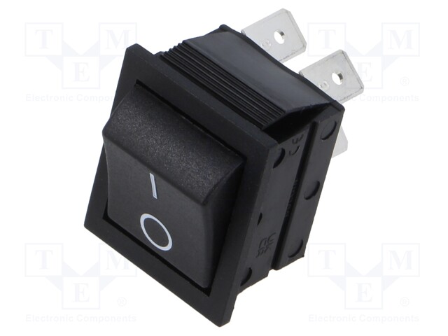 ROCKER; DPST; Pos: 2; ON-OFF; 16A/250VAC; Panel thick: max.3mm; 1550