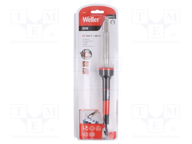 Soldering iron: with htg elem; 80W; 230V