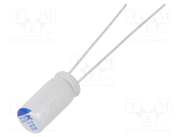 Polymer Aluminium Electrolytic Capacitor, 22 µF, 35 V, Radial Leaded, A759 Series, 0.08 ohm