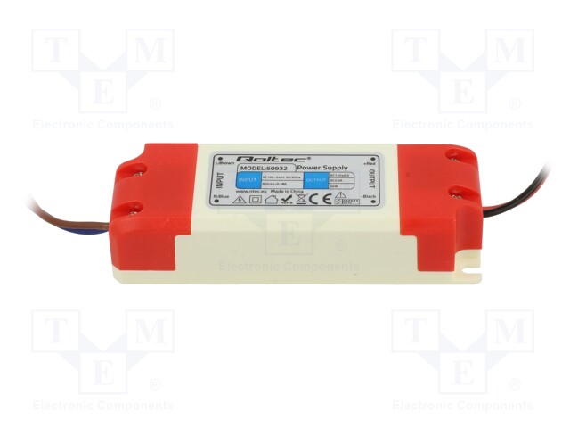 Power supply: switched-mode; LED; 24W; 12VDC; 2A; 220÷240VAC; IP20