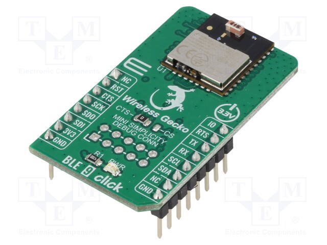 Click board; Bluetooth; I2C,SPI,UART; BGM220P; 3.3VDC