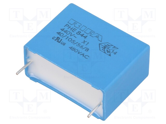 Capacitor: polypropylene; X1; 470nF; 480VAC; ±20%; THT; -40÷105°C