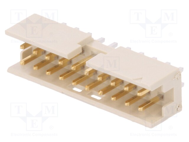 Socket; wire-board; male; Minitek; 2mm; PIN: 20; THT; on PCBs; 2A