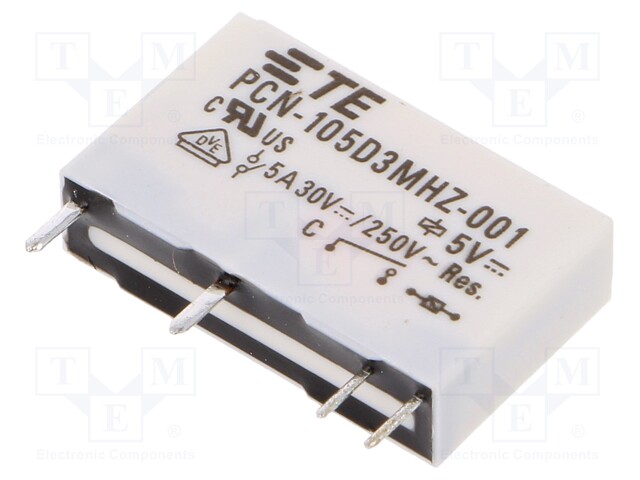 Relay: electromagnetic; SPST-NO; Ucoil: 5VDC; 3A/250VAC; 5A/30VDC