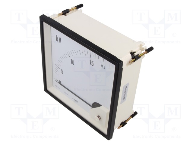 Meter; on panel; analogue; 0÷15kV; True RMS; Class: 1,5; 40÷72Hz