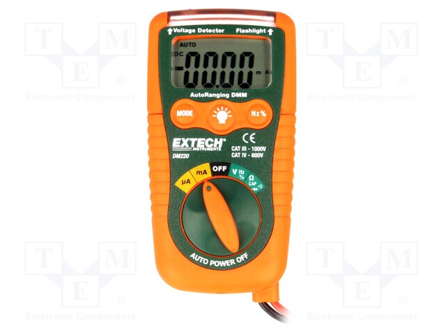 Digital multimeter; LCD 3,75 digit (4000); 0.5÷99%