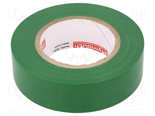 Tape: electrical insulating; W: 19mm; L: 20m; D: 0.13mm; green; 200%