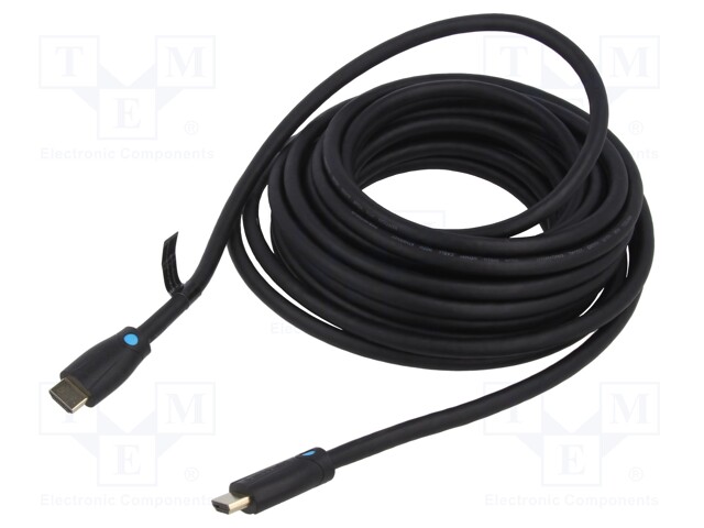 Cable; HDMI 2.0; HDMI plug,both sides; PVC; Len: 8m; black; 28AWG
