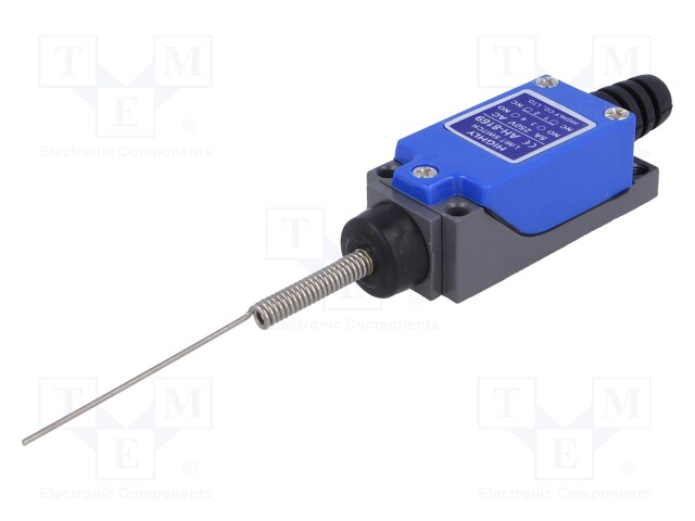 Limit switch; spring, total length 80mm; NO + NC; 5A; max.250VAC
