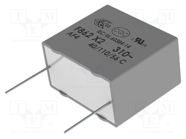 Capacitor: polypropylene; X2; 330nF; 15mm; 18x16x10mm; -40÷110°C