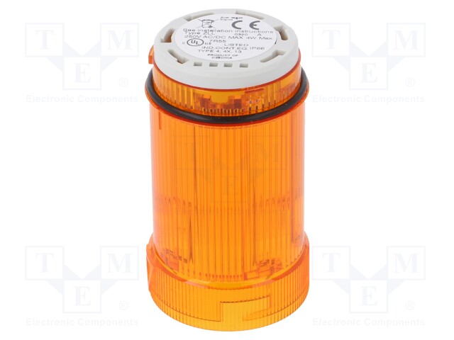 Signaller: lighting; bulb BA15D; orange; Usup: 12÷250VDC; IP66