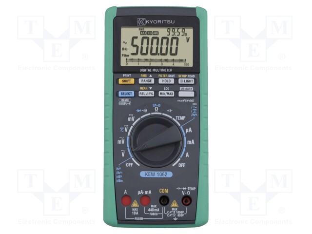 Digital multimeter; USB; LCD (50000),bargraph,with a backlit