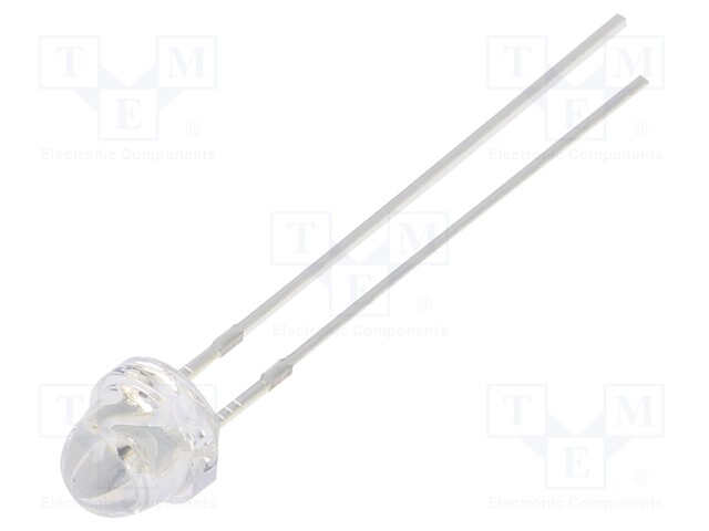 LED; 5mm; blue; 2180÷3000mcd; 30°; 20mA; 2.8÷3.6V; Front: convex