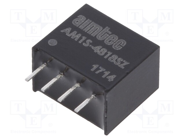 Converter: DC/DC; 1W; Uin: 43.2÷52.8V; 18VDC; Iout: 56mA; SIP4; 1.8g