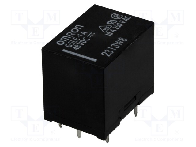 Relay: electromagnetic; SPST-NO; Ucoil: 48VDC; 10A/240VAC; 400mW