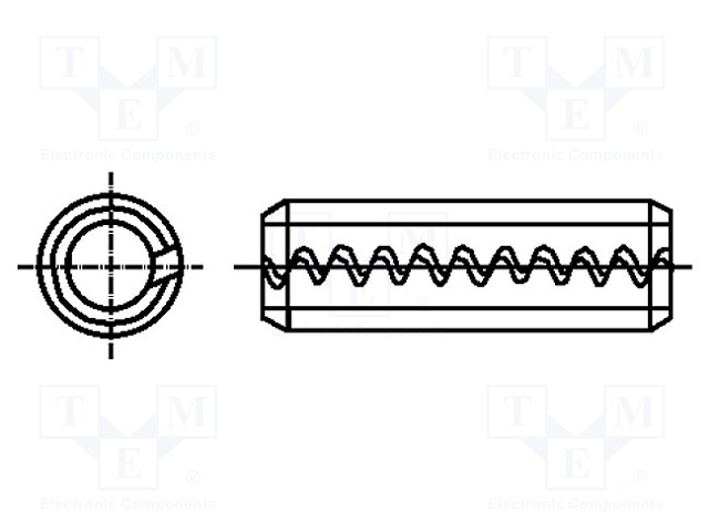 Springy stud; spring steel; BN: 879; Ø: 2mm; L: 14mm