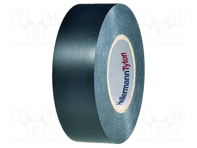 Tape: electrical insulating; W: 19mm; L: 25m; D: 0.15mm; black; 220%