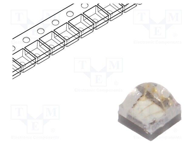 LED; blue; 130°; 700mA; λd: 470-485nm; 66÷78lm; 1.6x1.6x1.5mm; SMD