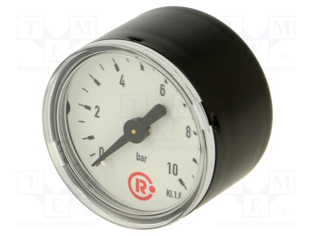 Manometer; 0÷10bar; 40mm; non-aggressive liquids,inert gases