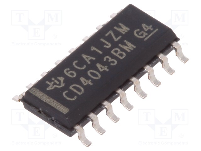 IC: digital; RS latch; Channels: 4; CMOS; SMD; SO16