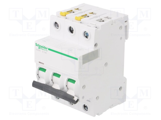 Circuit breaker; 400VAC; Inom: 13A; Poles: 3; DIN; Charact: D; 6kA