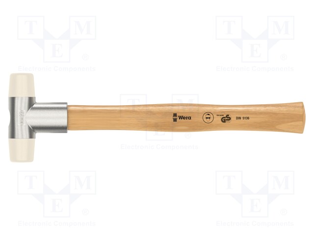 Hammer; 250mm; W: 76mm; 23mm; polyamide; wood