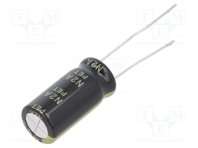 Capacitor: electrolytic; THT; 22uF; 200VDC; Ø10x20mm; ±20%; 5000h