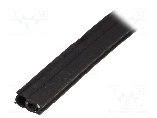 Gasket; EPDM; black; L: 10m; W: 11mm; H: 21.5mm; Panel thick: 1÷3mm