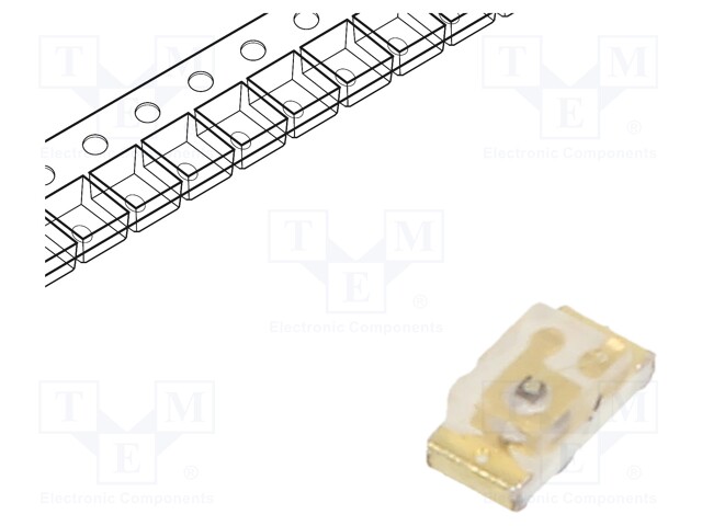 LED; SMD; 1608; yellow green; 36÷72mcd; 1.6x0.8x0.6mm; 120°; 20mA