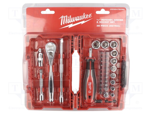 Wrenches set; 6-angles,socket spanner; 38pcs.